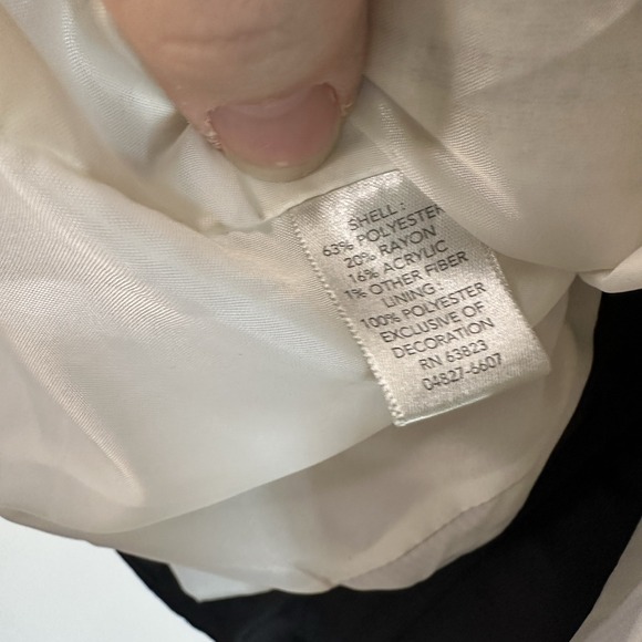 Women's Christopher & Banks Tweed Formal Blazer Jacket White Black Small Dressy - Picture 6 of 9